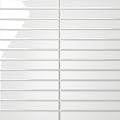 Bedrosians Le Cafe 1" x 6" Straight Stack Glossy Porcelain Mosaic Tile, White (10-Pack, 9.55 SF)