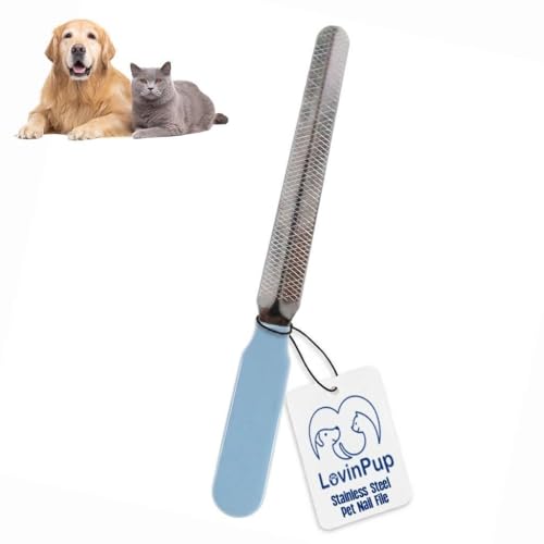 LOVINPUP 6-Inch Stainless Steel Pet Nail File Professional Cat & Dog Nail File for Quiet Gentle & Precise Claw Smoothing Gentle Durable Cat & Dog Grooming Supplies for Home Use