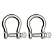 Extreme Max 3006.8291.2 BoatTector Stainless Steel Bow Shackle - 5/16", 2-Pack