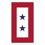 Blue Star Mother's Service Flag Magnet 2 Stars