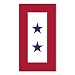 Blue Star Mother's Service Flag Magnet 2 Stars