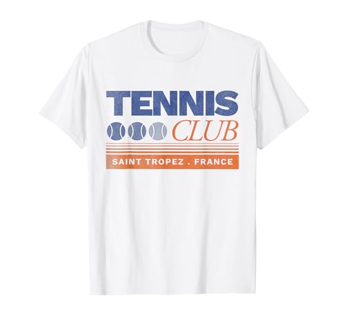 Saint Tropez Francia Retro Vintage Club de Tenis Camiseta