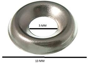 4000 X No. 8 Chrome Plated Steel Screw Cup Surface Finishing Washers