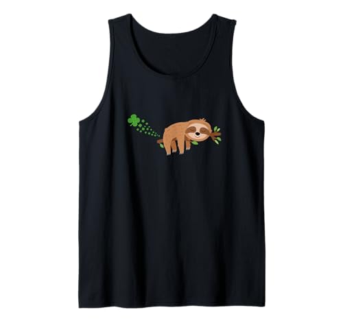 Funny Sloth St. Patricks Day Pedo para mujer para hombre regalo Camiseta sin Mangas