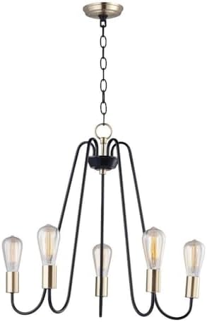 Maxim Haven-Five Light Chandelier-23.75 Inches Wide by 22.5 inches high-Oil Rubbed Bronze/Antique Brass Finish -Traditional