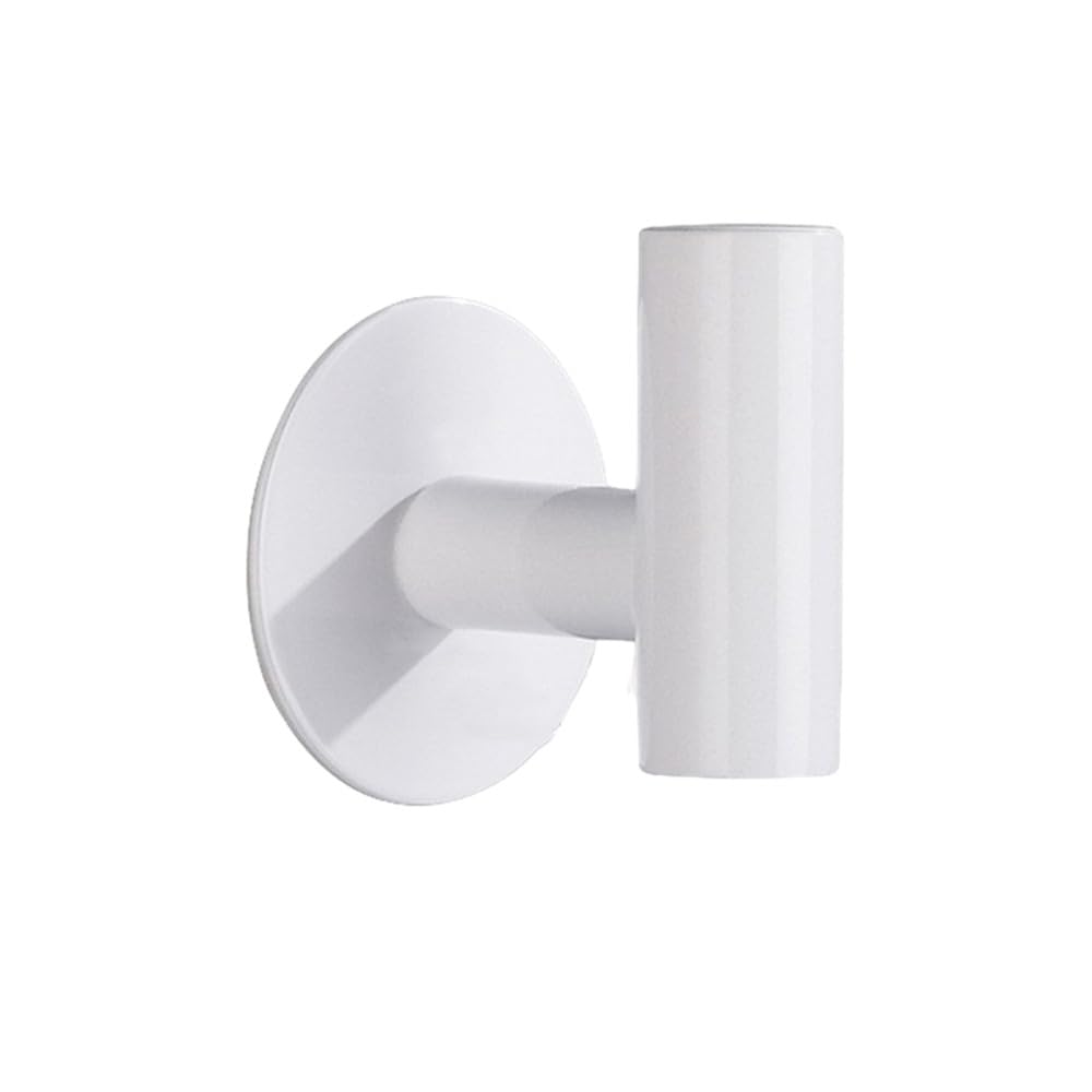Lcanallyms Glue-White Wall Hooks, Coat Hook Bathroom Hooks Door Key Clothes Hanger Robe Towel Holder Organizer Hanging Kitchen Hardware,Glue,Ss(Glue-White)