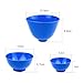 EustomA 4Pcs One Set Silicone Flexible Rubber Plaster Impression Mixed Alginate Bowl Dental Lab Mixing Bowls Blue