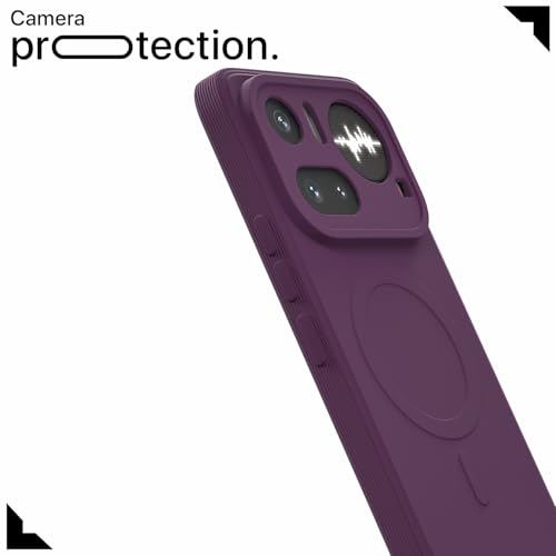 Image of Pikkme Back Cover for Nothing Phone 4a Pro 5G Soft Matte Silicone Mag-Safe Design (Mag-Safe Not Support) Camera Protection | Slim Fit Bumper Cover (Purple)