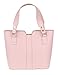Girly HandBags Womens Plain Italian Genuine Leather Crossbody Tote Bag (Light Pink)