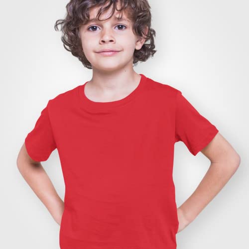 Image of Boys Tshirt Tshirts for Kids Boys Kids t Shirts fr Boys Organic Cotton Short Sleeves Round Neck Regular Fit T-Shirt for Baby Boy Solid Plain T-Shirts Boy