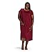 Miss Elaine Tricot Nightgown, Long Sleep Dress With Comfortable Lightweight Fabric, Flutter Sleeves (Medium, Dark Cherry)