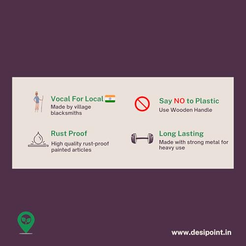 Image of Desi Point Handmade Grass Sword for Gardening - Manual Grass Cutter Tool | Weed Remover Knife for Lawn | Ghas Katne Ki Talwar | One-Handed Use