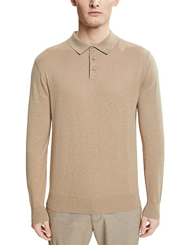 ESPRIT Collection Mit Tencel™: Langärmeliges Poloshirt Cover