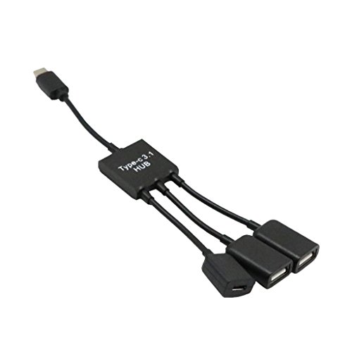 Image of MagiDeal Portable Plug and Play 3 in 1 USB C Type C USB 3.1 High Speed 3 Port USB 2.0 Mini Cable Hub Splitter Adapter