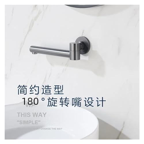 Robinet de baignoire en laiton gris mural pour optimiser l'espace