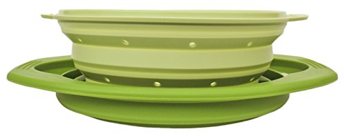 Zoie + Chloe 100% Silicone Family Size Steamer - Collapsible Design With Lid & Detachable Colander #TOP3