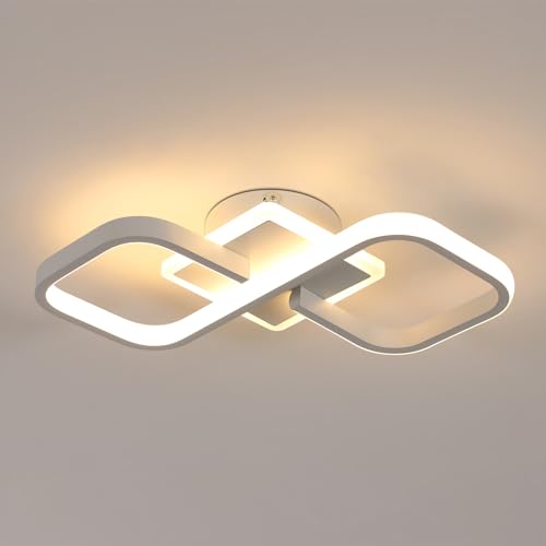 Comely Plafon LED Techo Cuadrado Moderna, 36W 4050LM Lámpara de Techo Acrílica, Blanco Luz de Techo para Dormitorio, Sala de Estar, Pasillo, Luz Cálida 3000K,Longitud 40.5cm