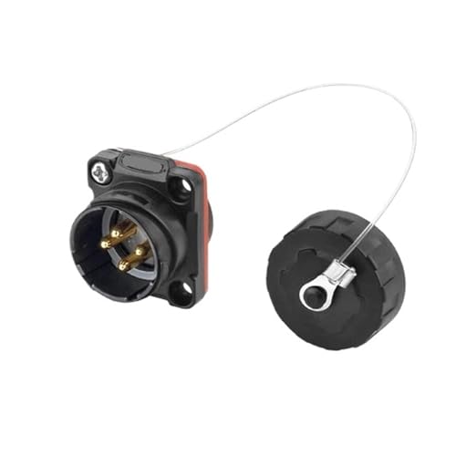 Connecteur circulaire anti court-circuit 4 broches mâle étanche IP67 contre la poussière