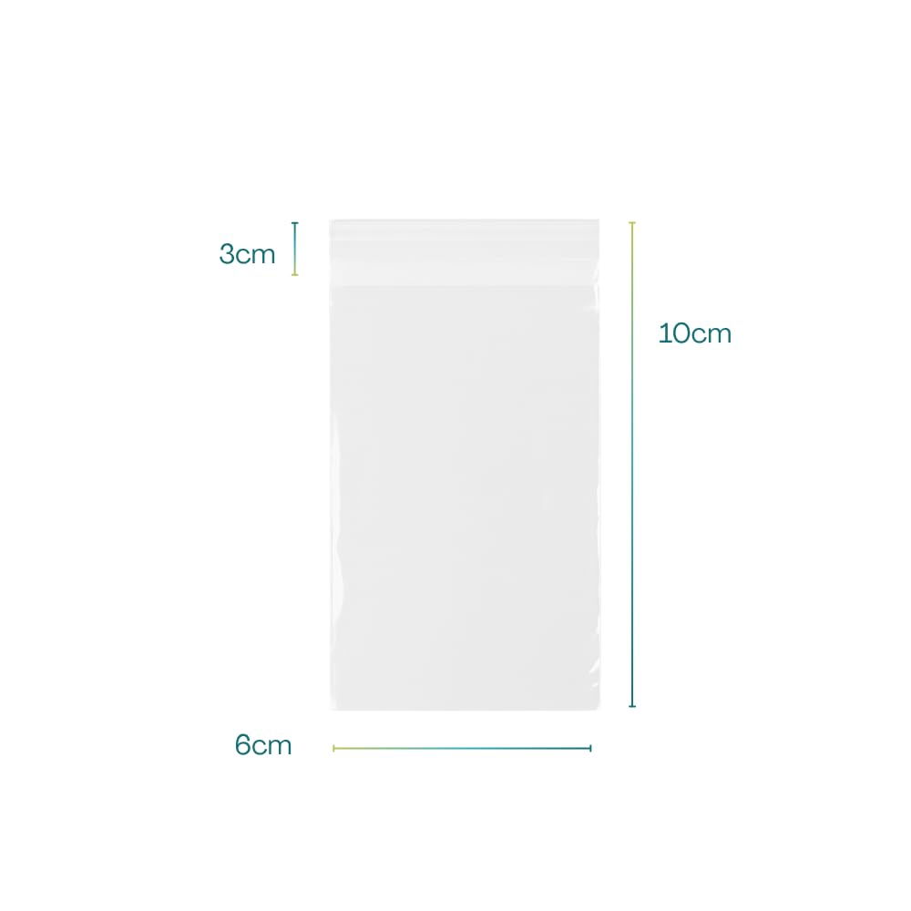 Sachets Transparents Dragées DecoraParty 6x10cm - Lot De 100 - Fermeture Adhésive - Alimentaire