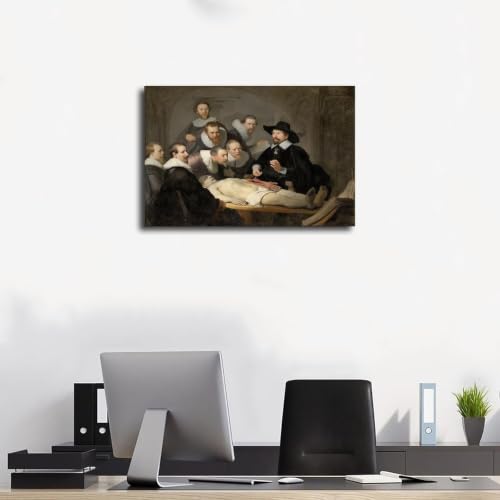The Anatomy Lesson of Dr Tulp Poster Toile Prête à Suspendre 61x91 - 3