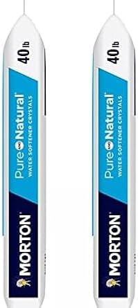 (2 PK) Morton Water Softener Salt Crystals, Pure and Natural 4 in 1, 40 pounds