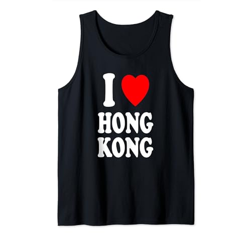 I Heart (Love) Hong Kong Turismo de Viajes Casa Vacaciones Camiseta sin Mangas