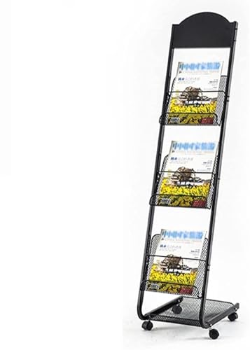 Revistero y soporte para folletos, de pie para documentos, carteles y folletos, fácil instalación incluida