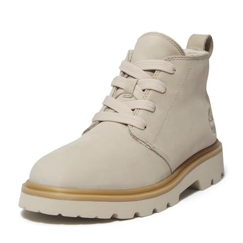 Timberland Women's Rowan Way MID WARM LINED CHUKKA BOOT, BEIGE, 6 Medium
