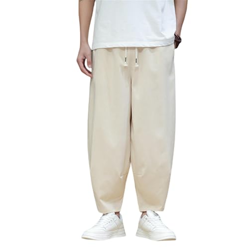 Pantalon de détente style chinois en soie glacée pour vos soirées et vacances d'été