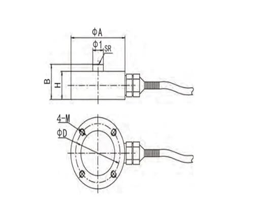 Cellule de charge en ligne DYMH-101 de 3 tonnes pour mesure bidirectionnelle - 5
