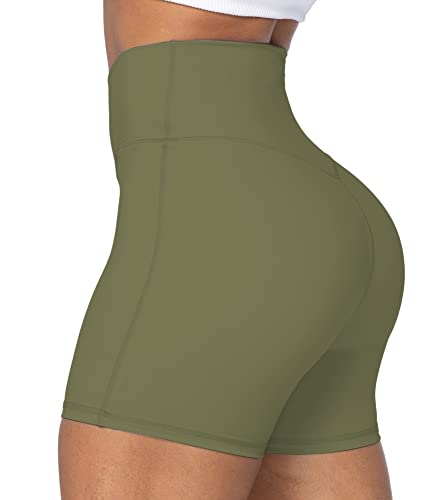 Image of Sunzel Crossover Biker Shorts for Women, No Front Seam V High Waist Yoga Workout Gym Shorts with Tummy Control | 4 Or 6-Inch Inseam, High Waisted, Tummy Control, Crossover Waist, Buttery Soft, No Front Seam, Squat Proof, Compression