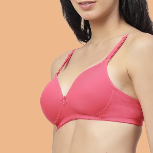 Image of Floret Women's Convertible-Straps T-Shirt Bra Lightly Padded & Non-Wired Medium Coverage Bra