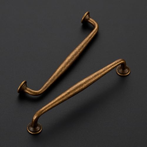 Image of Ravinte 5 Pack 6-1 /4 Inch Antique Brass Kitchen Cabinet Handles Solid Zinc Alloy Cabinet Pulls Cupboard & Drawer Handles