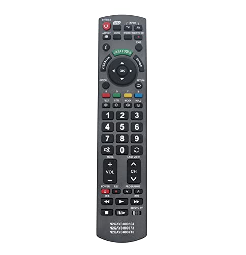 AULCMEETN N2QAYB000504 N2QAYB000673 N2QAYB000715 Replace Remote fit for Panasonic 4K OLED Smart TV TX-PR42ST50 TX-P42ST50 TX-L47DT50 TX-P50VT50 TX-P42STW50 TX-L47ET50 TX-P42GT50 TX-L42WT50 TX-PR50ST50