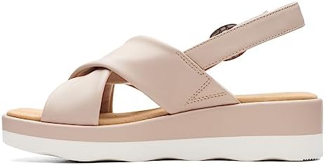 Clarks Clara Cove Wedge Sandal, Sand Synthetic, 11 Medium | Image 4