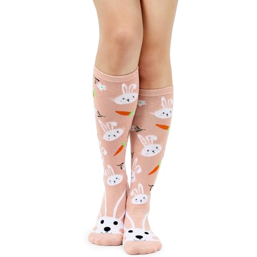 Image of Zando Knee High Socks for Women Striped Athletic Long Tall Tube Socks Outdoor Sports Casual Thigh High Stockings