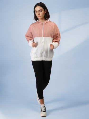 Image of CHKOKKO Sunscreen Jacket for Women Hooded Zipper Sports Jacket | UV Protection | Sun Protective | Lightweight Water Resistant | Riding Biker | Outdoor Travel Gym Running