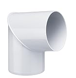 marley dachrinnenhalter maße säure-/basenbeständig INEFA Rohrbogen, winkel für Fallrohr Weiß DN 75, 80°