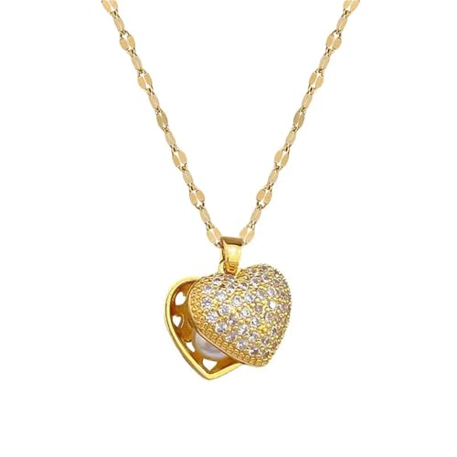 Collier tendance cœur de pêche et chaîne de clavicule personnalisable
