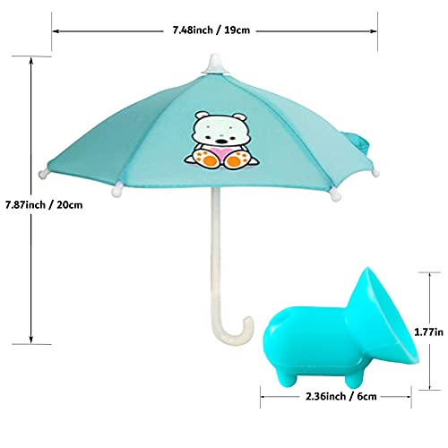 Phone Umbrella Suction Cup Stand - Universal Adjustable Piggy Phone Stand Sun Visor , Sun Shade Cover, Sun Shield with Suction Cup Mount Phone Holder Anti-Refection Block Glare (Blue) - Thumbnail 7