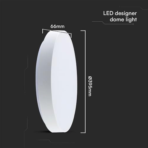 Plafonnier LED 40W V-TAC rond dimmable blanc avec télécommande CCT - 4