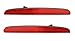 iJDMTOY Red Rear Bumper Reflector Lens Replacement Compatible With 2017-21 Honda Civic Hatchback, SI or Type-R Sedan, OE-Spec LH RH Assembly