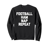 Jamón de fútbol repetición de siesta - divertido dicho fútbol navideño Sudadera