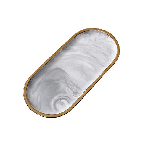 Piatto da cena/piatto da dessert Gioielli di stoccaggio vassoio piatto creativo piatta la prima colazione a casa, decorazione vassoio in ceramica da forno dolci piatto cibo occidentale Servizio da Tav