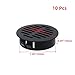 T Tulead 10 Pcs 35mm Soffit Vent Round Ceiling Vent Covers Plastic Air Vent Grille Ceiling Diffuser for Bathroom, Home, Kitchen, Black
