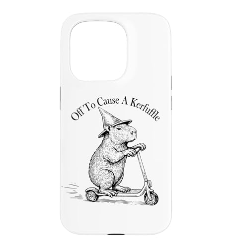 Funny Retro Scooter Off To Cause A Kerfuffle Capybara Vibes �X�}�z�P�[�X iPhone 15 Pro �p