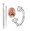 D1 | Horseshoe ear nose ring + tool |silver
