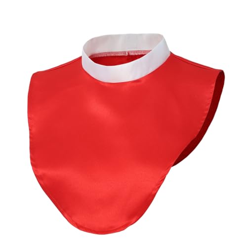 BLESSUME Cuello Falso Clerical Desmontable Unisex Top Media Blusa Mini Camisa (Talla única, Rojo)