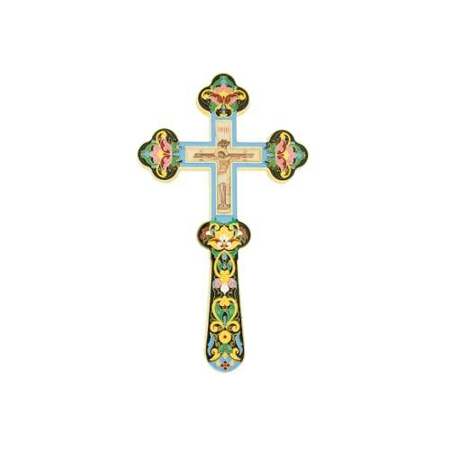 RZRHMUHN Cruz ortodoxa, crucifixo realista, presente religioso, crucifixo de liga de metal banhado a