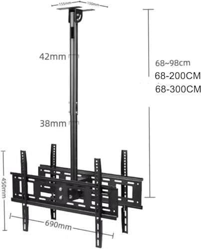 Support plafond TV double face pour optimiser la visibilité 75" - 3